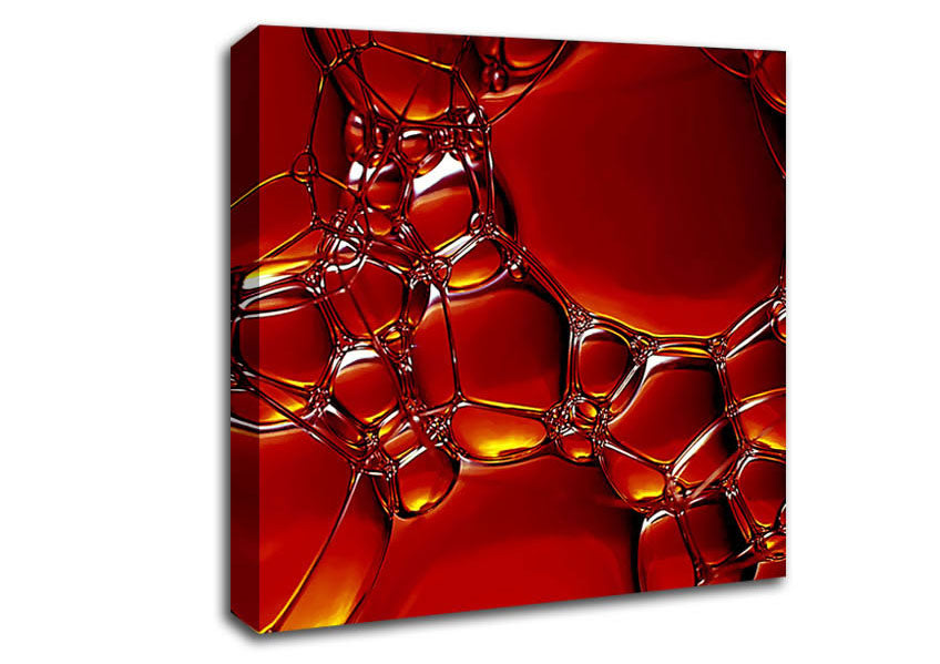 Burnt Orange Bubbles Canvas Wall Art