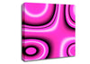 Circles In Squares Pink Canvas Wall Art