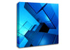 Cylinderical Blue Canvas Wall Art