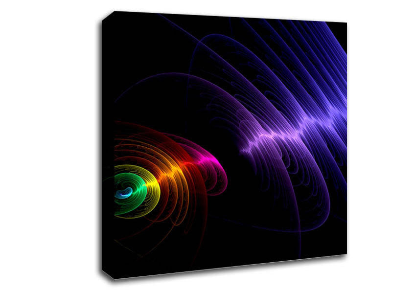 Rainbow Ripple Canvas Wall Art
