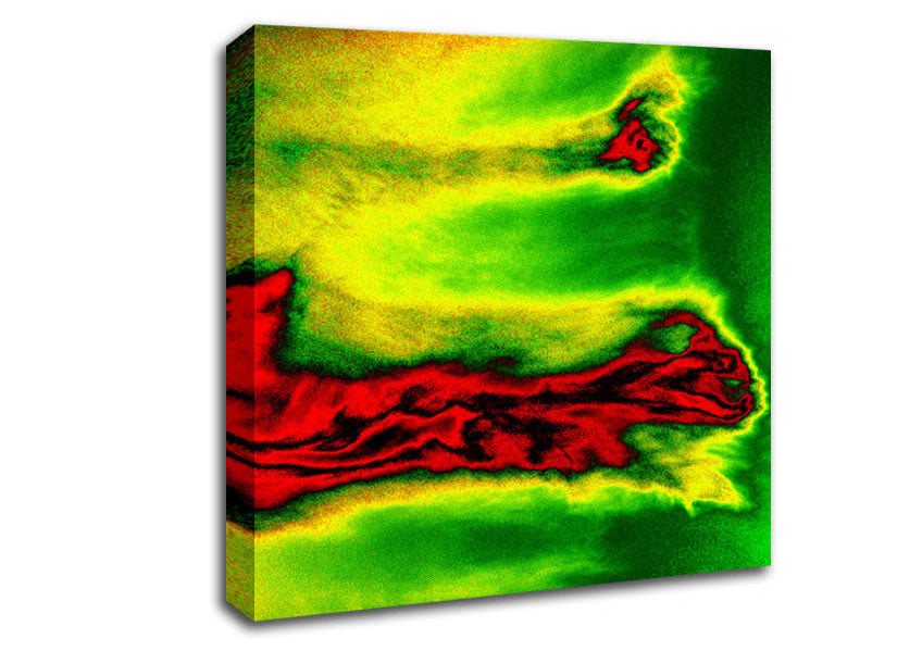 Red Liquid Lava Canvas Wall Art