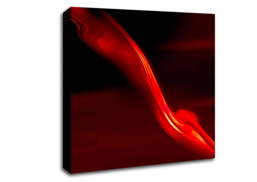 Red Silk Twist Canvas Wall Art