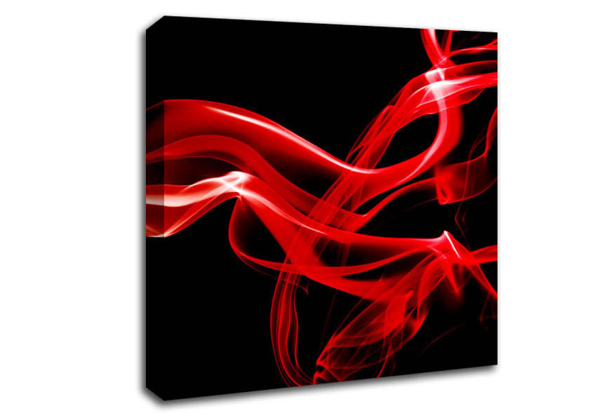 Red Smoke Patterns Canvas Wall Art