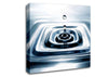 Silver Water Droplet Canvas Wall Art