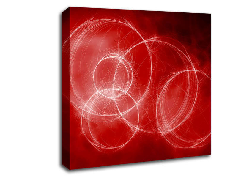 Smoke Rings Red Canvas Wall Art