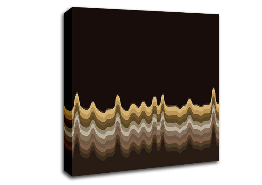 Sound Waves Browns Canvas Wall Art
