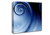Steel Blue Swirl Canvas Wall Art