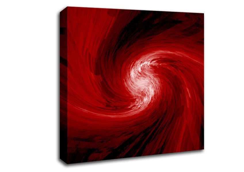 Swirls Of Time Red Canvas Wall Art