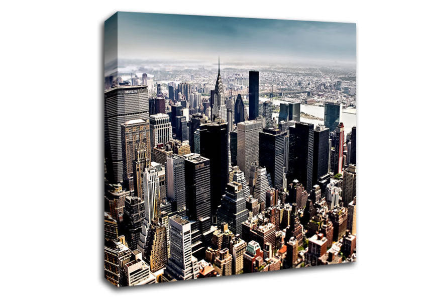 Aerial View Of New York City Canvas Wall Art