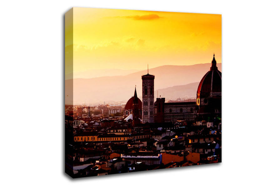 Ancient City Rooftops Canvas Wall Art