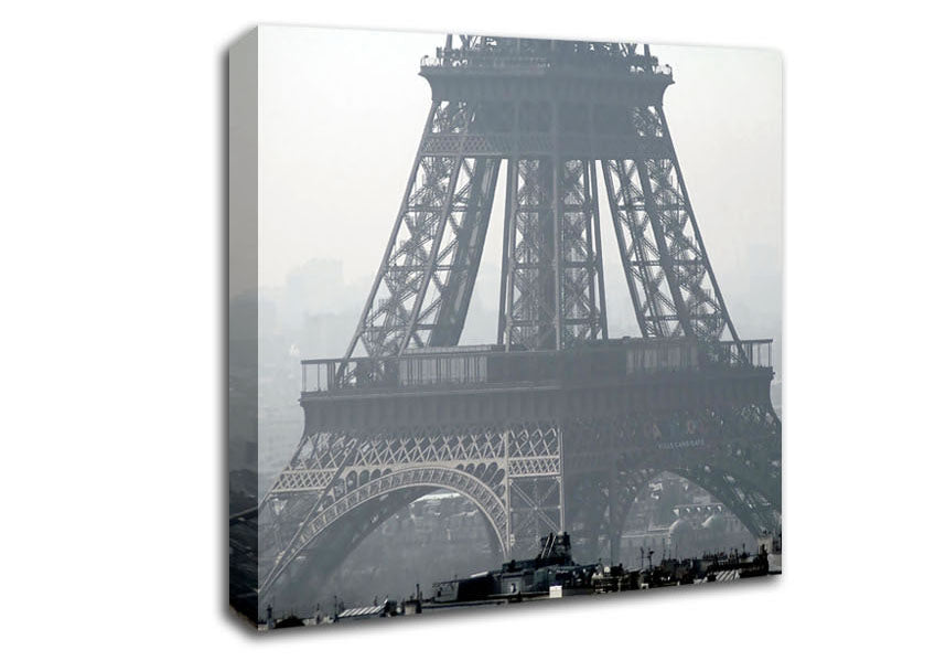 Black And White Eiffel Tower Canvas Wall Art