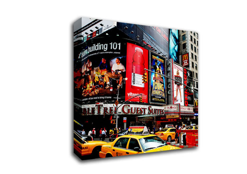 Broadway Cabs In New York Canvas Wall Art