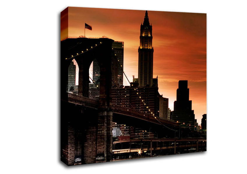 Brooklyn Bridge Stunning Skys Canvas Wall Art