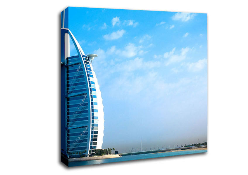 Burj Al Arab Dubai In The Morning Sky Canvas Wall Art