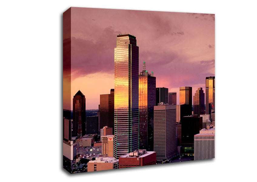 City By Sunrise Canvas Wall Art