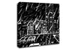 City Illustration B n W Canvas Wall Art
