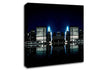 City Night Reflections Canvas Wall Art