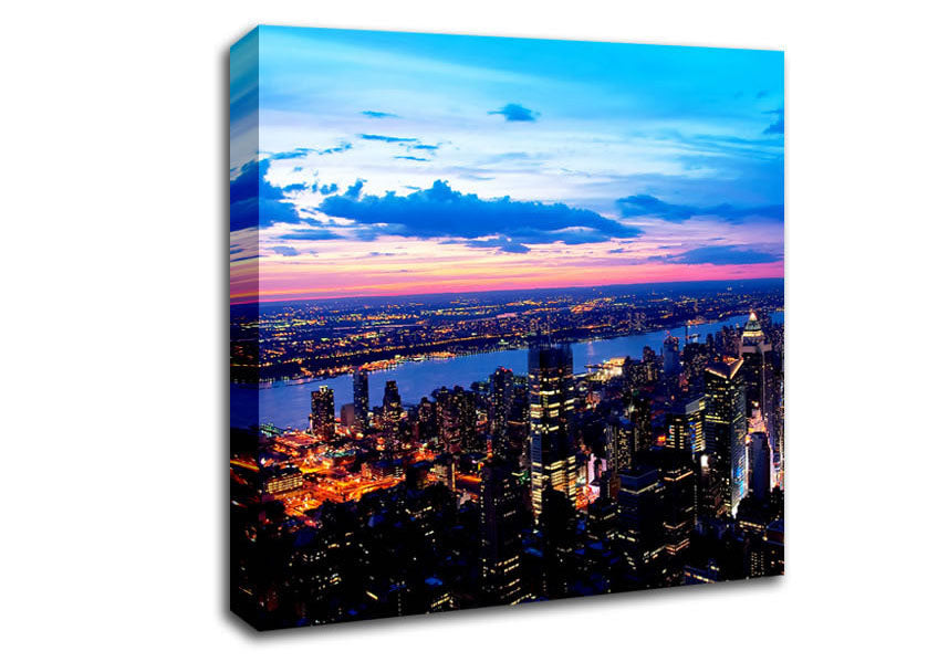 City River Flows Canvas Wall Art