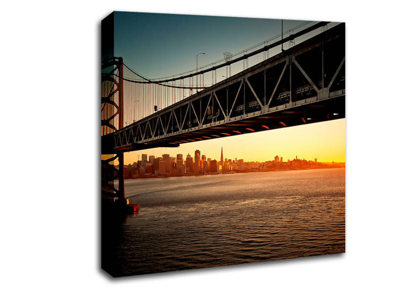 Downtown Bay Bridge Canvas Wall Art