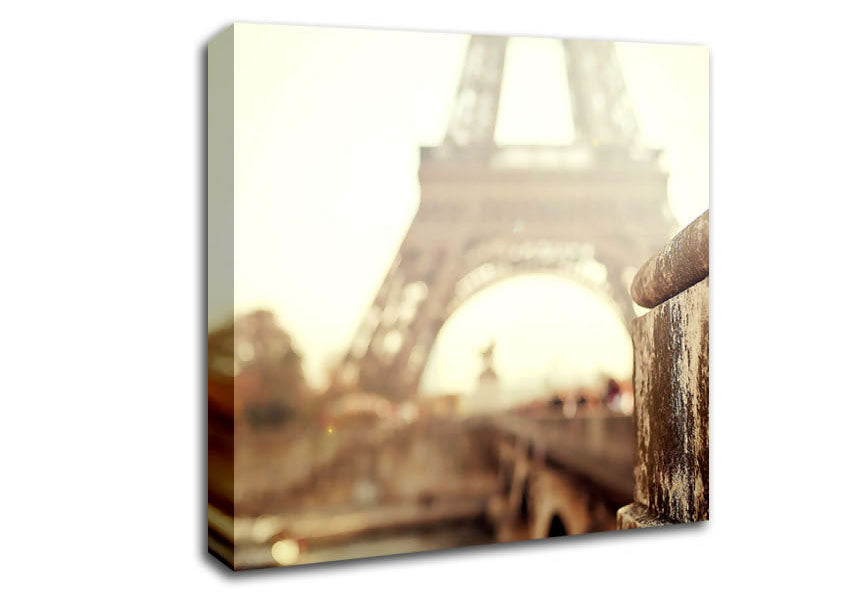 Eiffel Tower Retro Canvas Wall Art