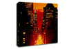 Empire State Building Fire Red Canvas Wall Art