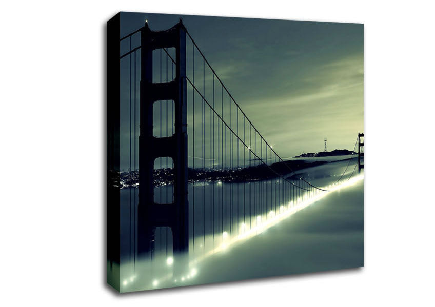 Golden Gate Bridge Light In The Fog Canvas Wall Art