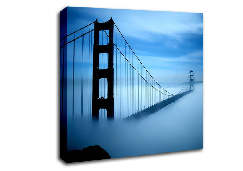 Golden Gate Bridge Fog Canvas Wall Art