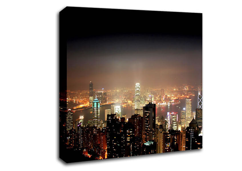Hong Kong From Above Canvas Wall Art