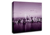 Hong Kong From Afar Purple Canvas Wall Art