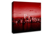 Hong Kong From Afar Red Canvas Wall Art