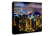 Hong Kong Night Light Canvas Wall Art