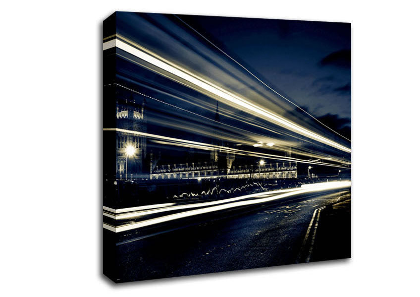London Blue Nights Canvas Wall Art