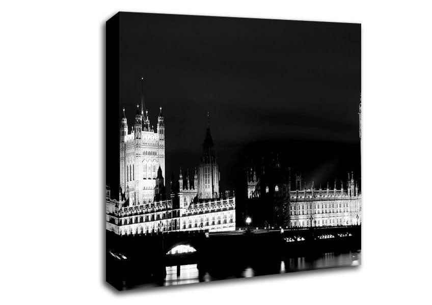 London Houses Of Parliament Dark Nights Canvas Wall Art