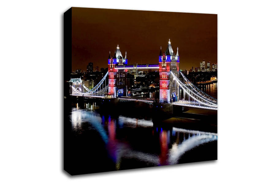 London Tower Bridge Lights Canvas Wall Art
