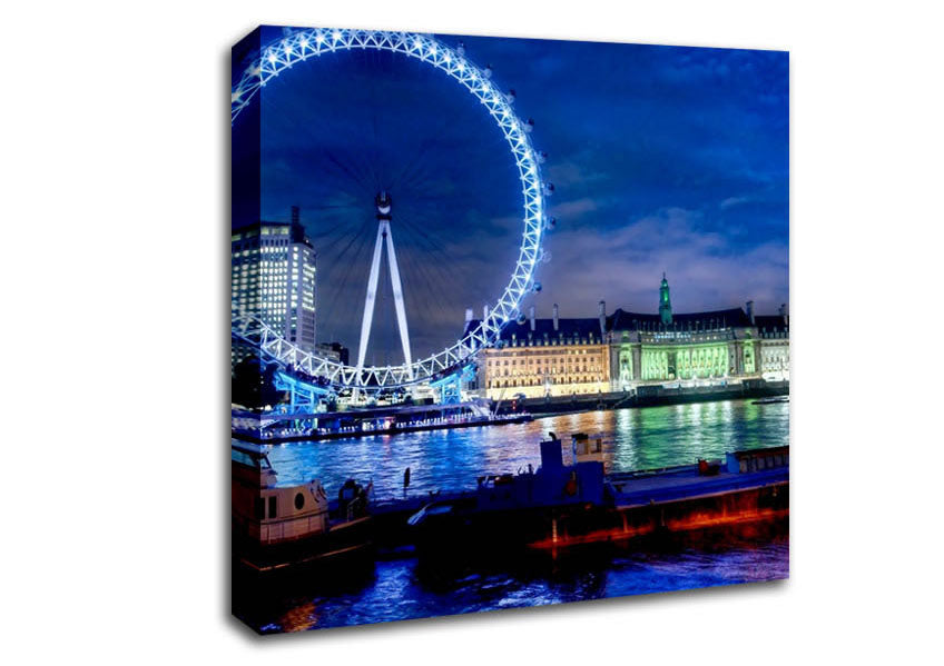 London-Eye Dusk Canvas Wall Art