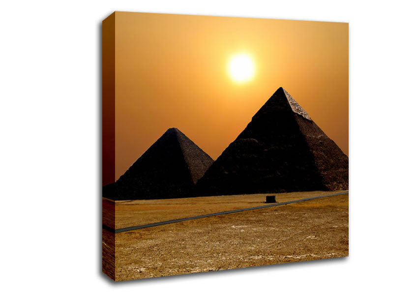 Magic Pyramids Giza Egypt Canvas Wall Art
