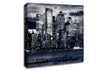 Manhattan Panorama In Blue Canvas Wall Art