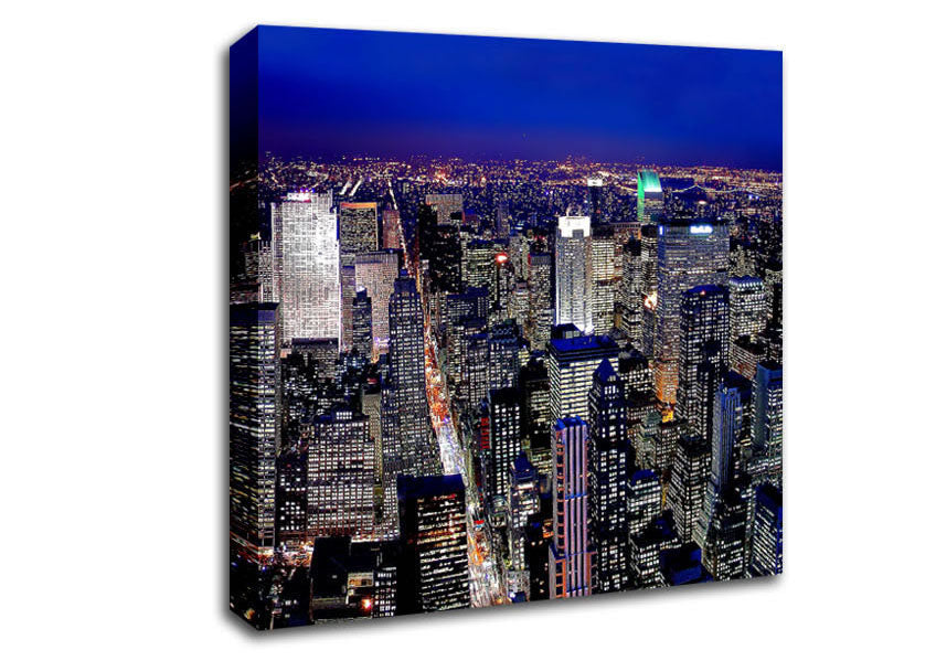 Metroplis Blue Canvas Wall Art