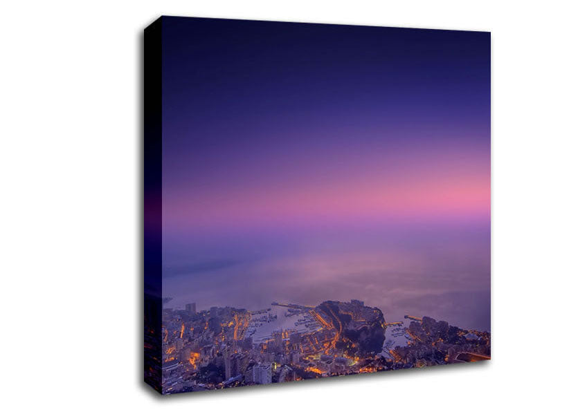 Monte Carlo Monaco Mist Canvas Wall Art