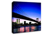 New York City Afar Blue Canvas Wall Art