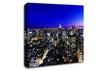 New York City Blue Ariel View Canvas Wall Art