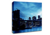 New York City Brooklyn Bridge Blue Canvas Wall Art