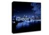 New York City Night Blues Glow Canvas Wall Art