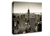 New York City Roof Tops Sepia Canvas Wall Art