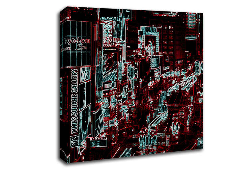 New York Rush Hour Psychedelic Canvas Wall Art