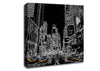 New York Street Taxi Psychedelic Canvas Wall Art
