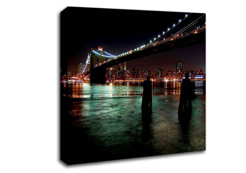 New York View From The Waters Edge Canvas Wall Art