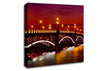 Prague Bridge Glow Canvas Wall Art
