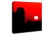 Red City Sundown Canvas Wall Art