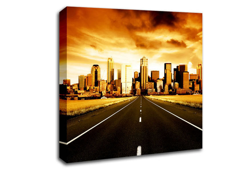 Road To The Golden City Canvas Wall Art